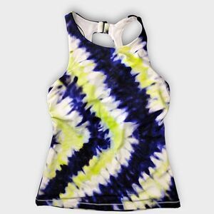 Athleta Womens Top | Sz 34BC | Green Racer Tank Bra Insert Support Athletic Yoga